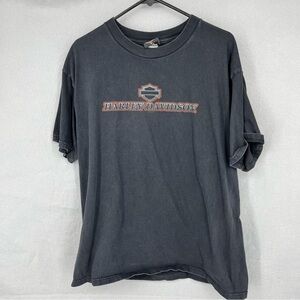 Harley-Davidson Charcoal Tee with Orange Logo made USA